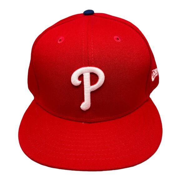 New‎ Era 59FIFTY Philadelphia Phillies Fitted Hat Men’s Sz 7-3/4 - Picture 1 of 5